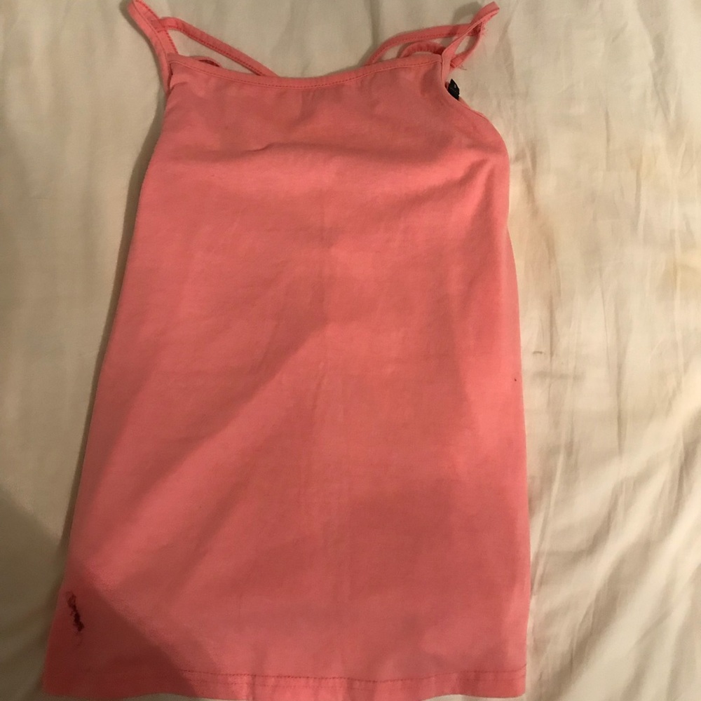 Pink strappy back tank